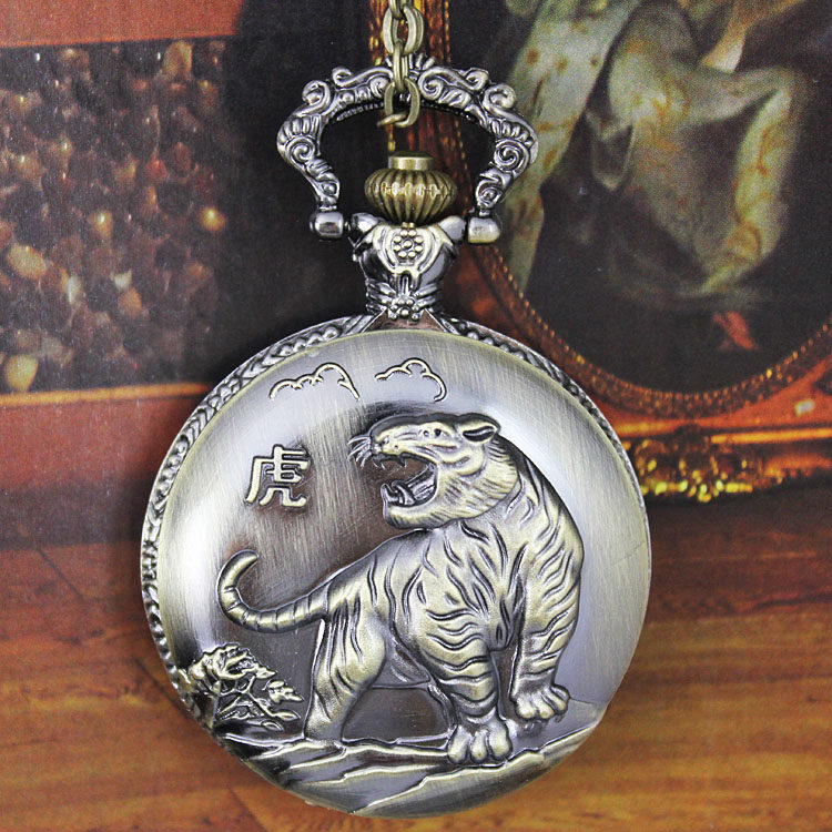 怀表男学生考试用复古翻盖机械儿童 木川怀表