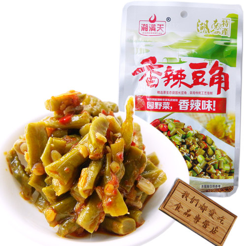 【5包】湖南特产湘满天香辣豆角麻辣小吃 腌菜泡菜零食小吃下饭菜 - 图3