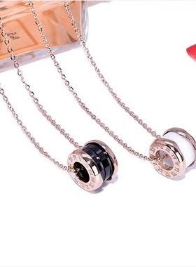 玫瑰金学生钛钢森系不掉色项链