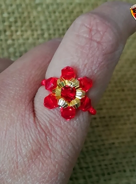 本命年红绳串珠戒指DIY材料包