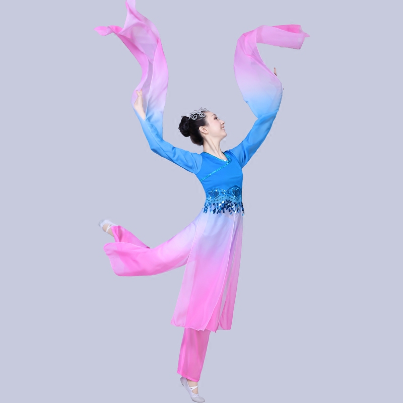 水袖古典舞女成人飘逸新款舞蹈服 卡妆妮民族服装/舞台装