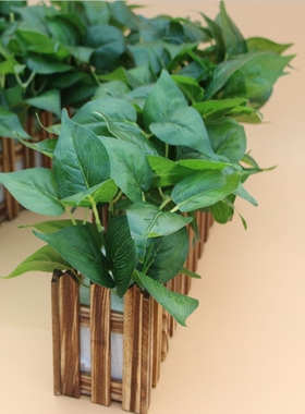 仿真假绿植物假花摆件栅栏盆栽