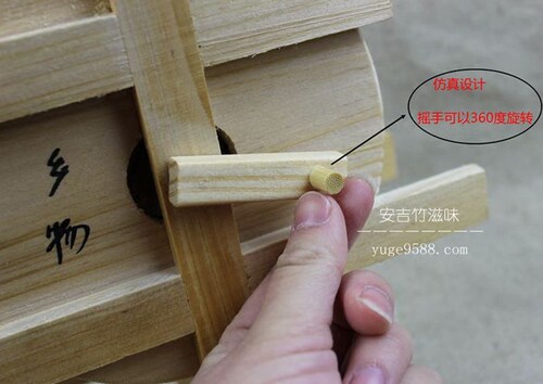 竹制品生日礼物风车 农用工具模型低碳环保风鼓机风谷机工艺品 - 图2