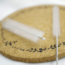 7mm Fine Brush Hair Straw Brushed Stainless Steel Straw Brush Air Guide Tube Hairbrush Screw Soft Hair Bendable