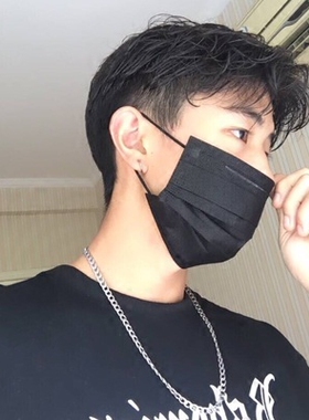 阿男不掉色古巴钛钢项链