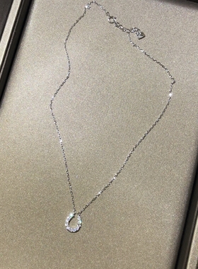 jasmine通体马蹄超级闪迷你项链