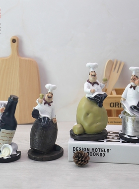 美式厨师酒吧台甜品咖啡店摆件
