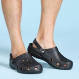 Летние женские повседневные легкие нескользящие тапочки в стиле Crocs, пляжная обувь, босоножки, закрытый носок, для влюбленных