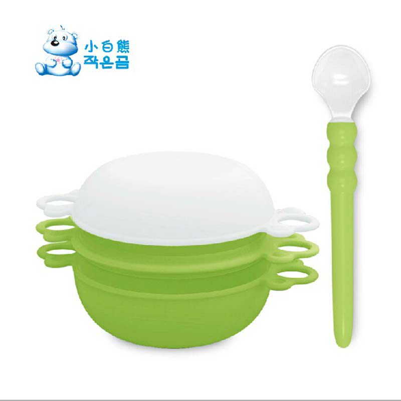 小白熊碗勺子套装勺组果泥研磨碗 欣晫母婴食物研磨器