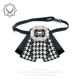 Houndstooth retro khí chất nơ tie bangs rhinestone nơ vải trâm cài pin chuyên nghiệp áo sơ mi cổ áo hoa - Trâm cài