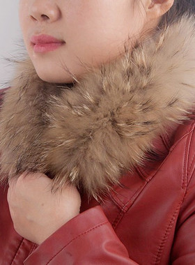 冬季皮草羽绒服50cm假领子
