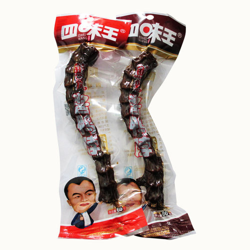 10根包邮四味王酱鸭脖猛辣型/微辣型60g手撕风干长鸭脖子湖南特产 - 图3