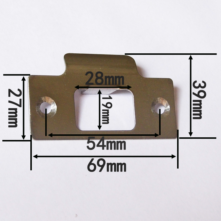 卫生间门锁定位导向片配件门框孔板不锈钢片门锁芯舌防撞扣板加厚 - 图0