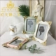 Châu Âu Mỹ vườn nhựa khung vuông đặt bàn retro vẽ vàng sáng tạo 6 inch ảnh cưới sang trọng - Kính gọng kính cận nữ đẹp Kính