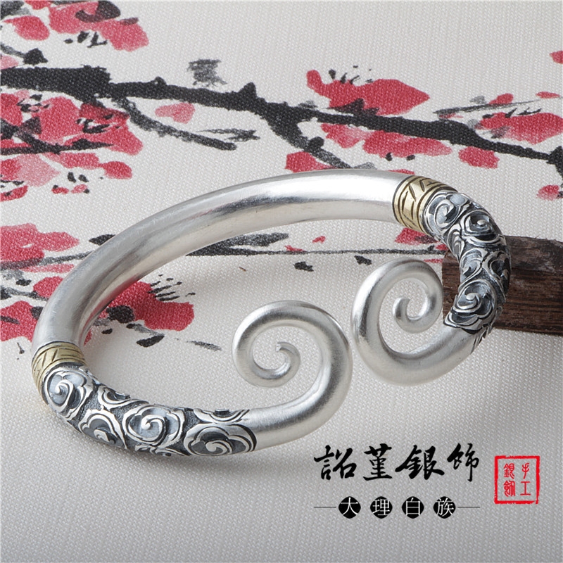 手镯手工孙悟空齐天大圣归来纯银紧箍咒紧箍咒足银纯银紧箍咒手环_虎窝淘