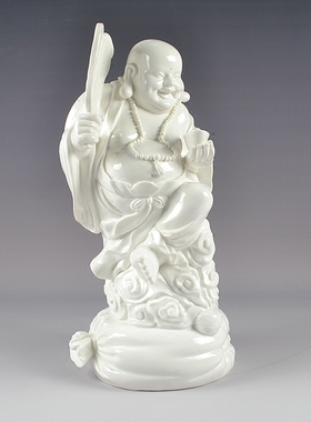 弥勒佛陶瓷佛像家居装饰桌面摆件