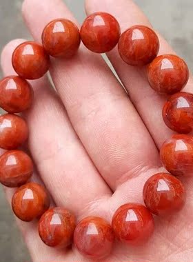 保山满肉火焰纹南红玛