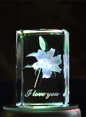 教师节送老师男女友百合礼物摆件