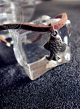 【亦许家】日系和风精致复古民族风小鱼鹿皮百搭情侣男女手