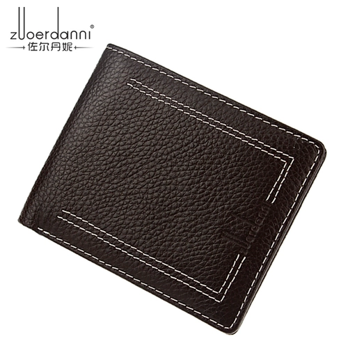 Короткий бумажник, кожаный вместительный и большой кошелек, из натуральной кожи, воловья кожа, в корейском стиле