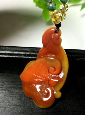 天然男女款黄色称心如意吊坠