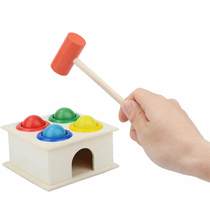 Children Piling Pounding Knocks Toys Intelligence Puzzle Toys Knockout Table Knockout Little Hammer Box Early Childhood Teaching Aids 1-3 years old