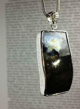 油滴窑变纯银首饰品古董项链坠