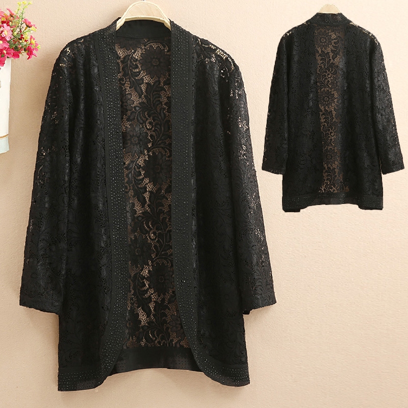 短款2020夏季百搭蕾丝七分袖披肩 蓝思梦服饰短外套