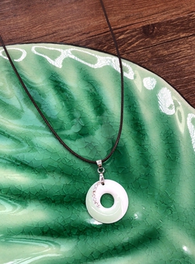 原创复古手工陶瓷钻石项链海星