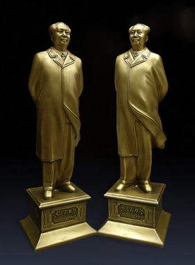 毛像主席雕塑全身伟人风衣摆件