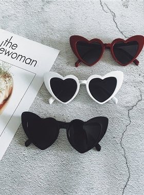 欧美复古爱心墨镜桃心潮可爱时尚