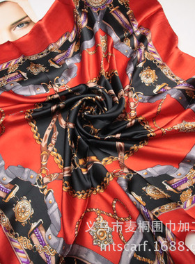 春季新款拼接女士丝巾