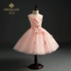 Váy bé gái công chúa váy hoa cổ tích màu hồng fluffy hoa cô gái váy nữ nhỏ chủ trang phục mùa thu - Váy trẻ em váy cho bé Váy trẻ em