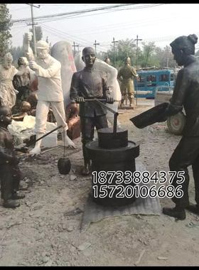 古代餐厅门口摆件玻璃人物雕塑