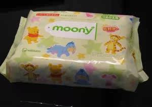 日本原装进口新版Unicharm Moony尤妮佳婴儿柔湿巾 80枚替换装