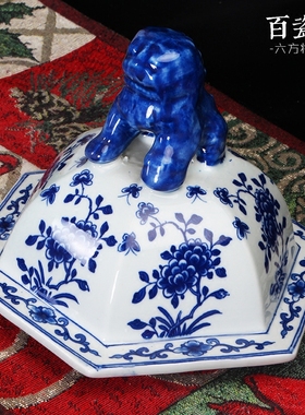 景德镇陶瓷中式仿古将军罐摆件