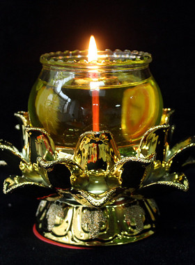 供灯金色灯座佛堂佛具