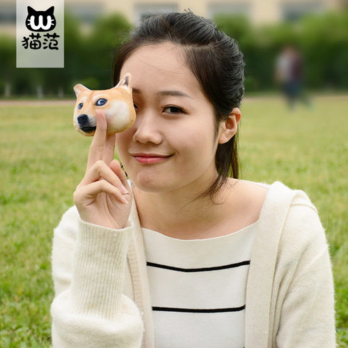 3D小狗doge秋田柴犬哈士奇二哈胸针卡通衣服别针胸章饰品挂件潮 - 图1