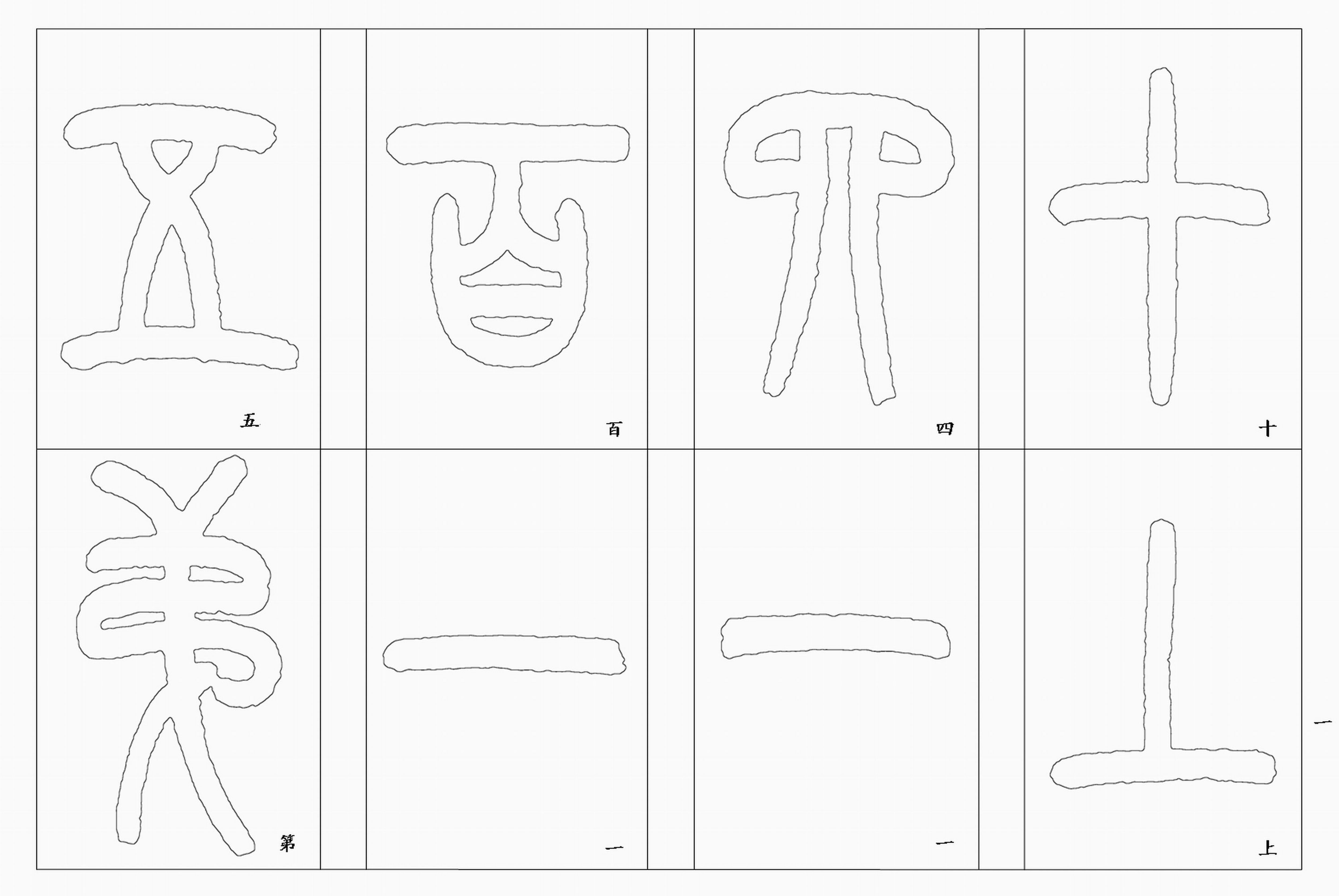 王福庵篆书说文部首半熟宣生宣纸毛笔描红成人学生初学小篆73张 - 图2