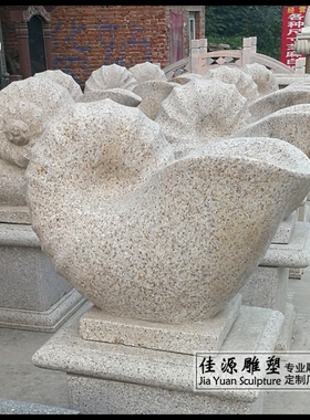 黄锈石小区动物雕塑摆件厂家直销