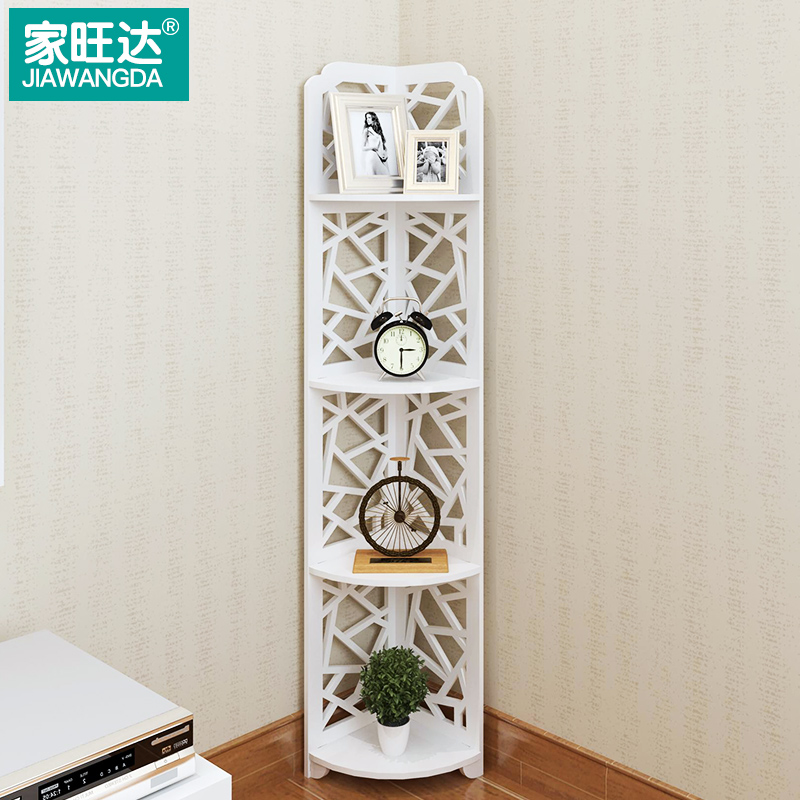家旺達隔板置物架落地書架三角架子轉角層架衛生間多層收納儲物架