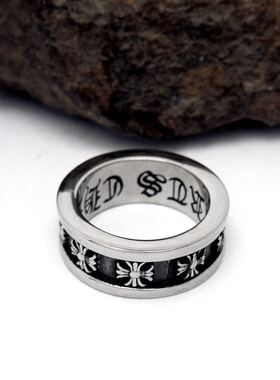 不掉色戒指钛钢男士戒指朋克单身