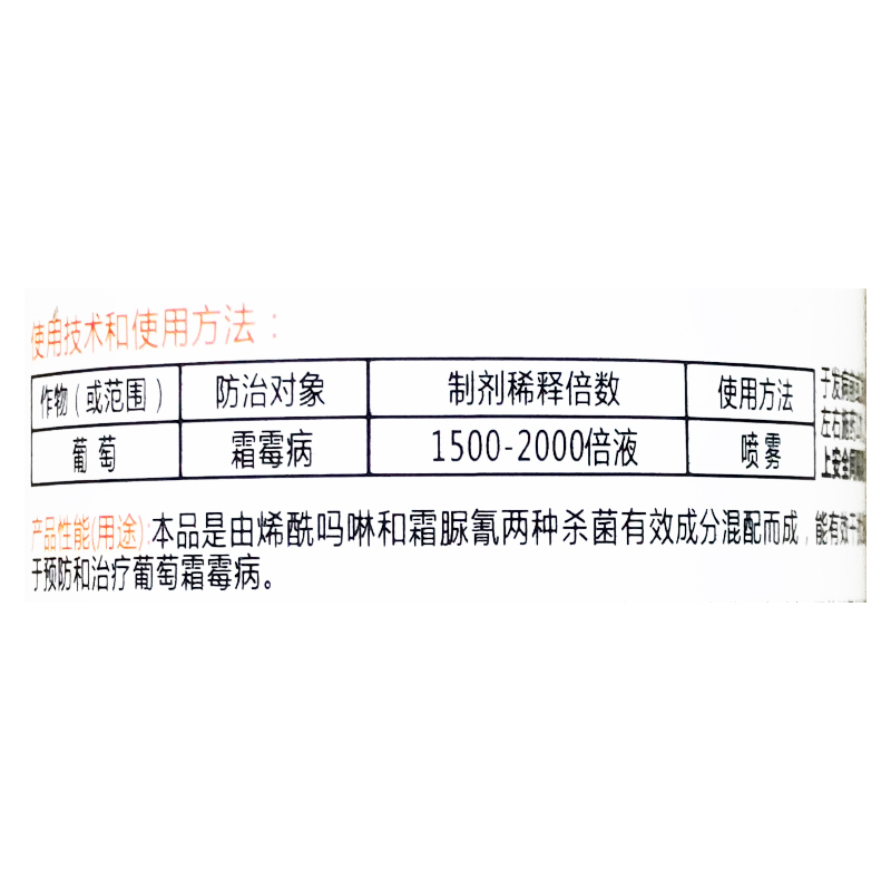 雷博士 葡萄协作网 金科克 烯酰吗啉霜脲氰 葡萄霜霉病农药杀菌剂 - 图3