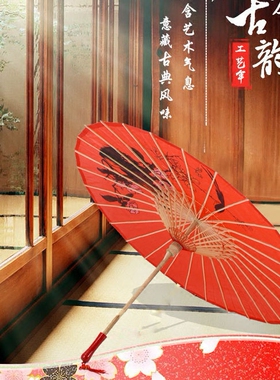 旗袍走秀红色广场舞蹈汉服古风