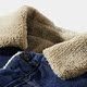 Áo khoác denim mùa đông nam size lớn thanh niên dụng cụ áo khoác cotton dày Hàn Quốc cộng với quần áo nhung cotton áo khoác cotton - Bông áo khoác nam cao cấp Bông
