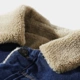Áo khoác denim mùa đông nam size lớn thanh niên dụng cụ áo khoác cotton dày Hàn Quốc cộng với quần áo nhung cotton áo khoác cotton - Bông