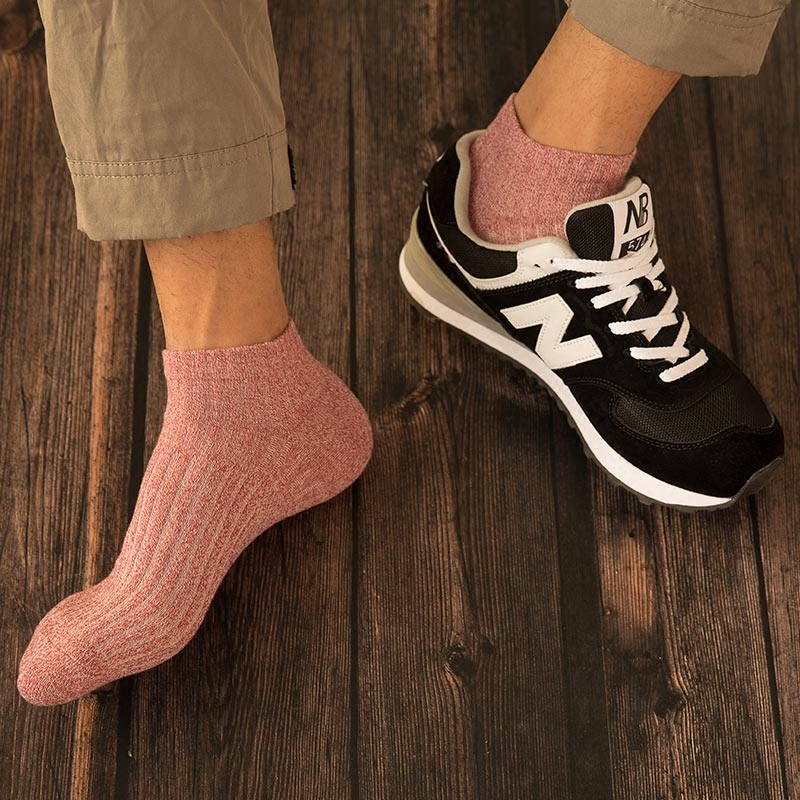 春秋款纯色男士防臭吸汗ins中筒袜 茜格米短袜