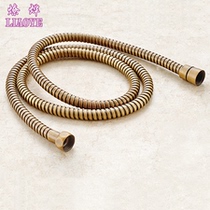 Eurostyle antique shower shower hose full copper showerhead shower hose pipe European style 1 5 m explosion proof durable