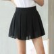 Skirt with ruffled large size chiffon high waist black