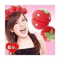 New Curly Hair Tool Curler Sponge Roll Serve Pear Blossom Head Strawberry Ball Hair Accessories 1 Price